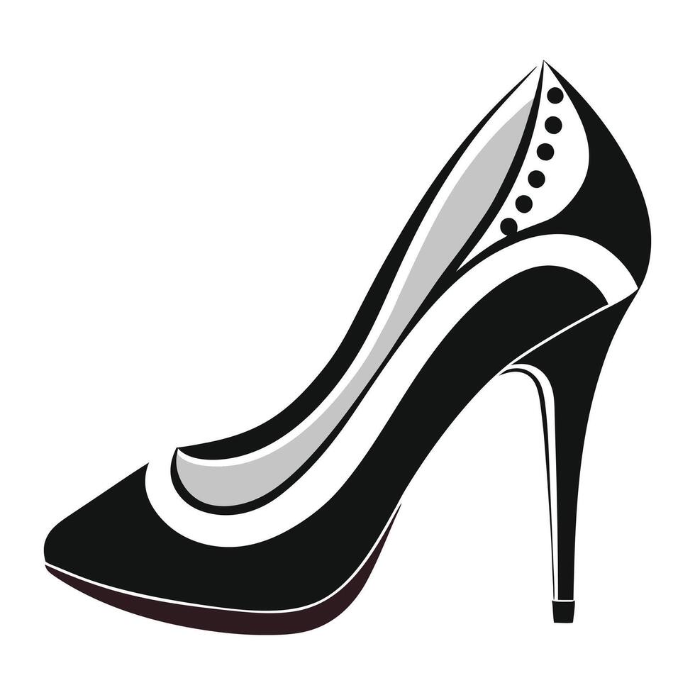 high heel shoe vector