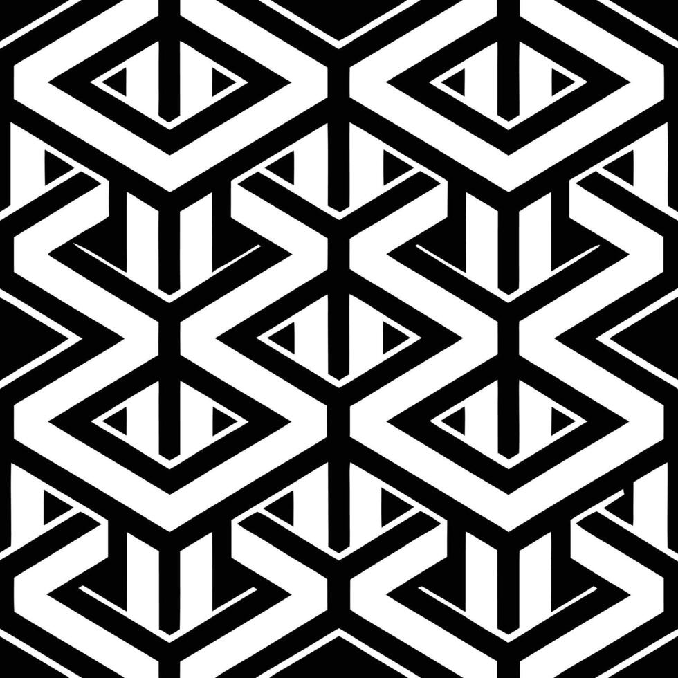 a black and white geometric pattern vector