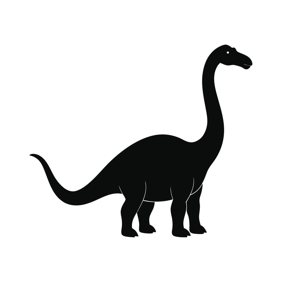 a black and white illustration of a dinosaur vector