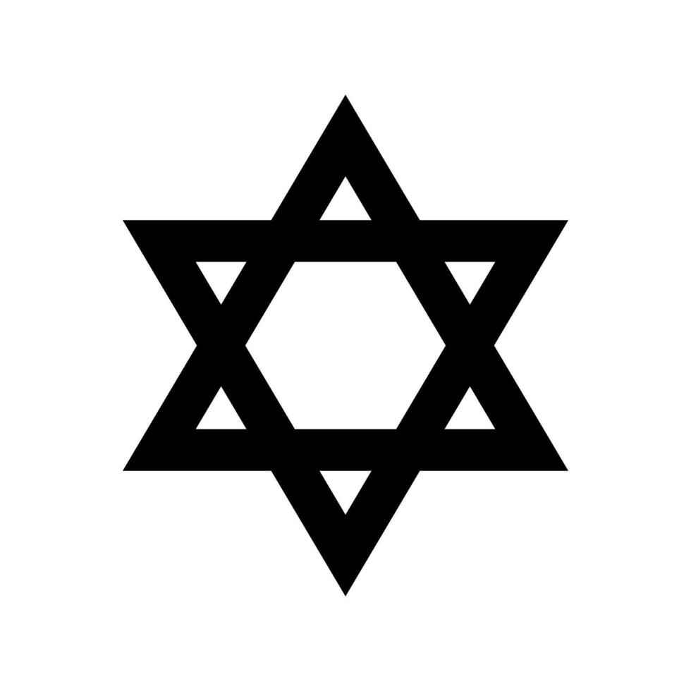 Simple black Star of David vector