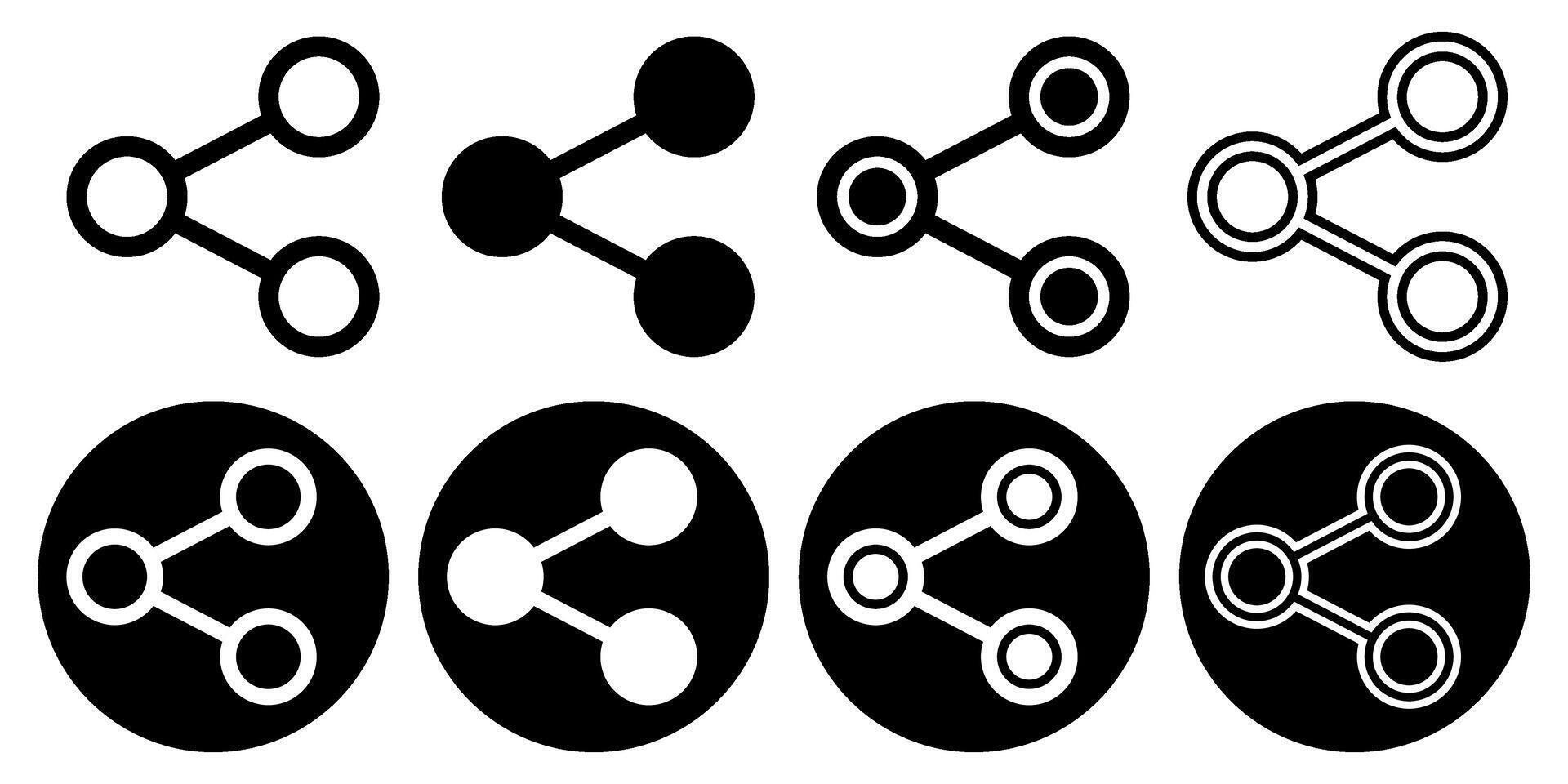 simple black share icon vector
