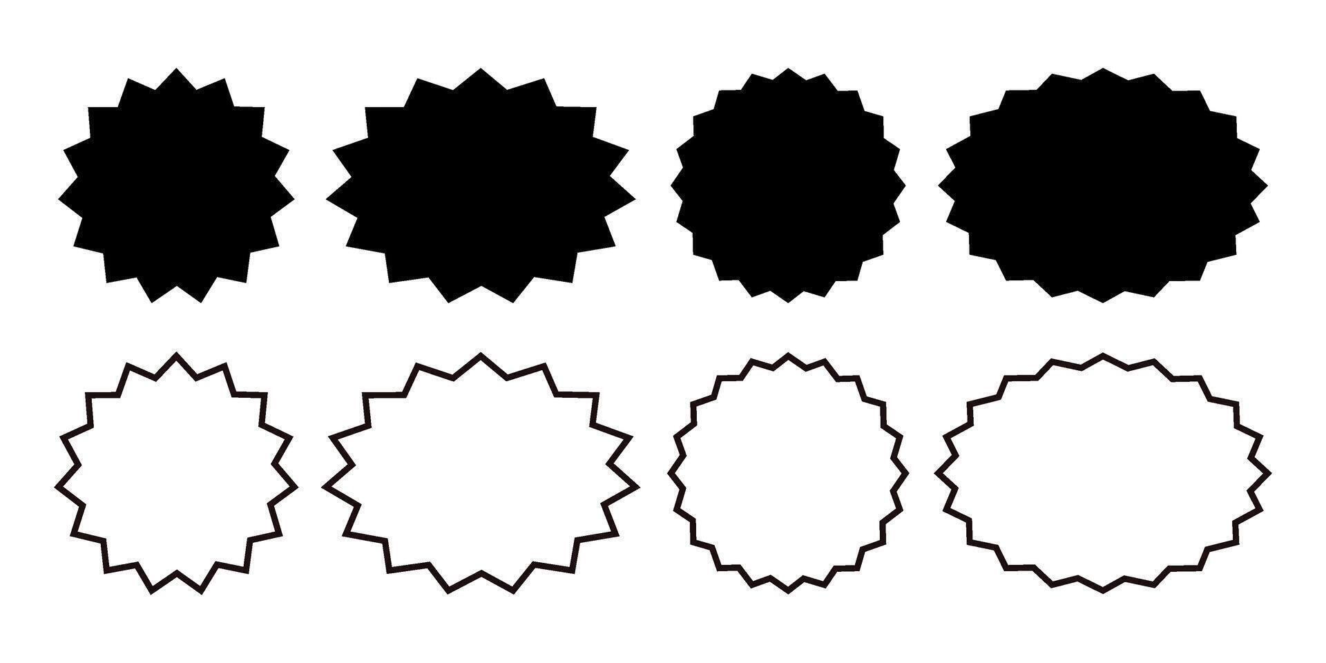 collection of Starburst speech bubbles vector