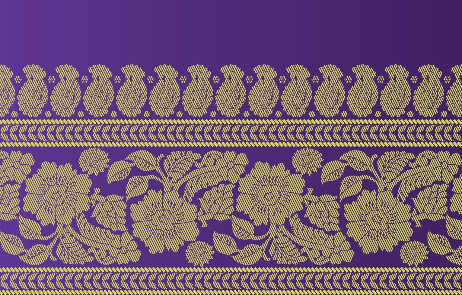 fancy floral ornament for fabric vector
