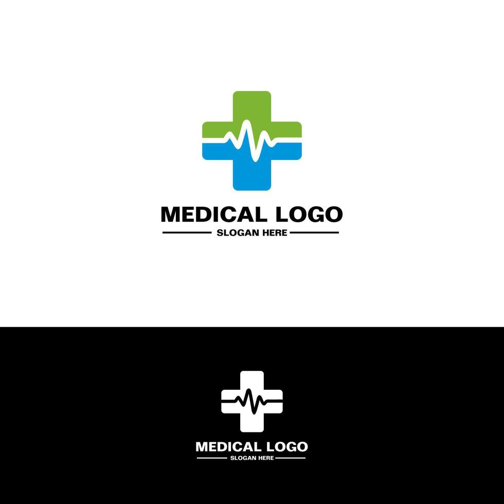 medical logo design template vector