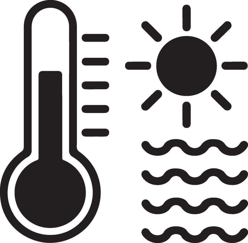 design of a Heatwave, thermometer icon vector