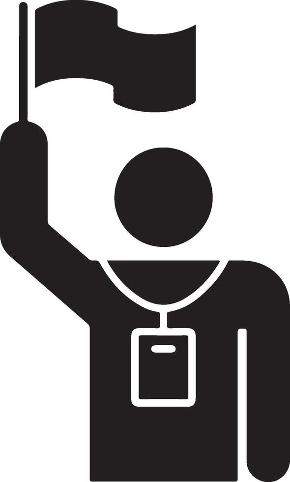 illustration of a Tour guide icon vector
