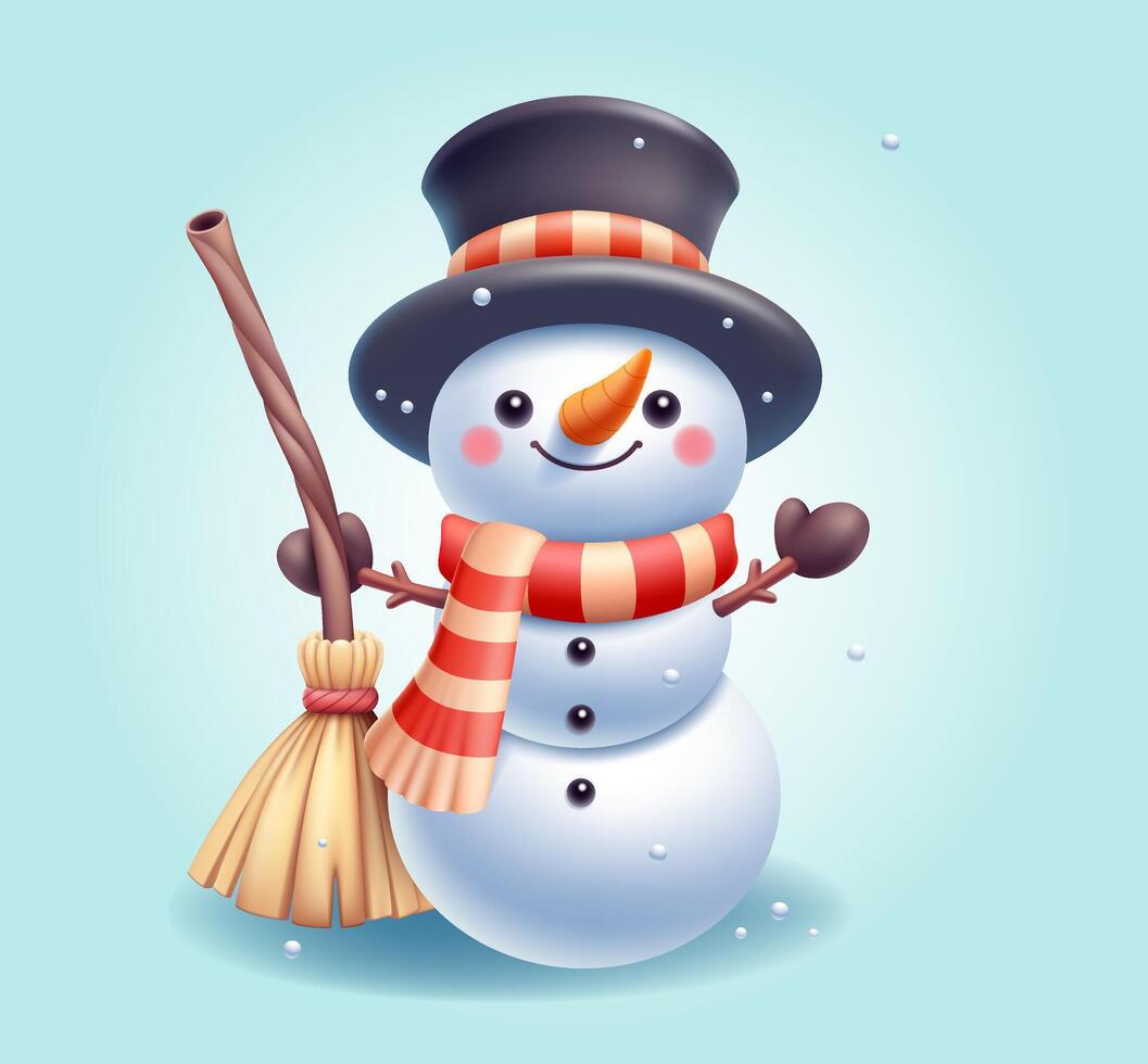Christmas snowman characters illustration. vector