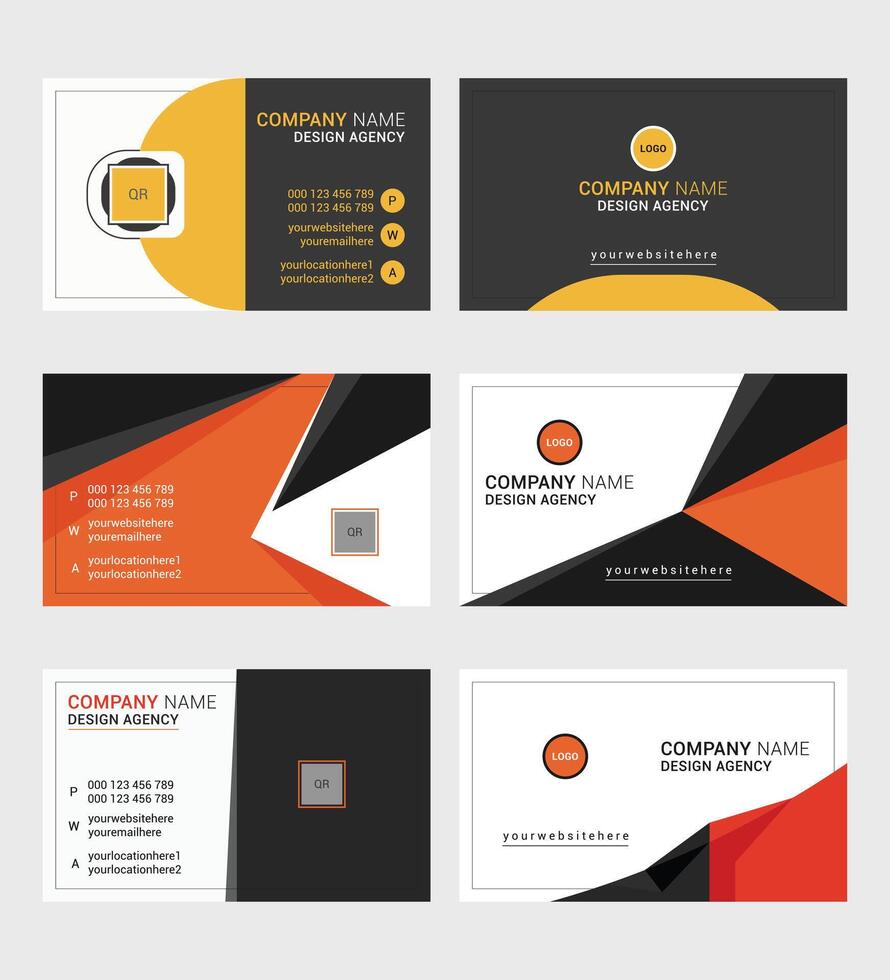 Modern creative professional business card template design for Own Business. vector