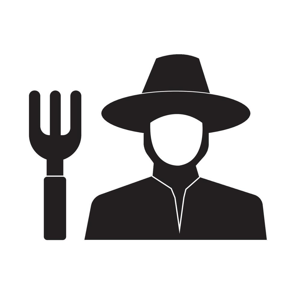 farmer icon illustration design template vector
