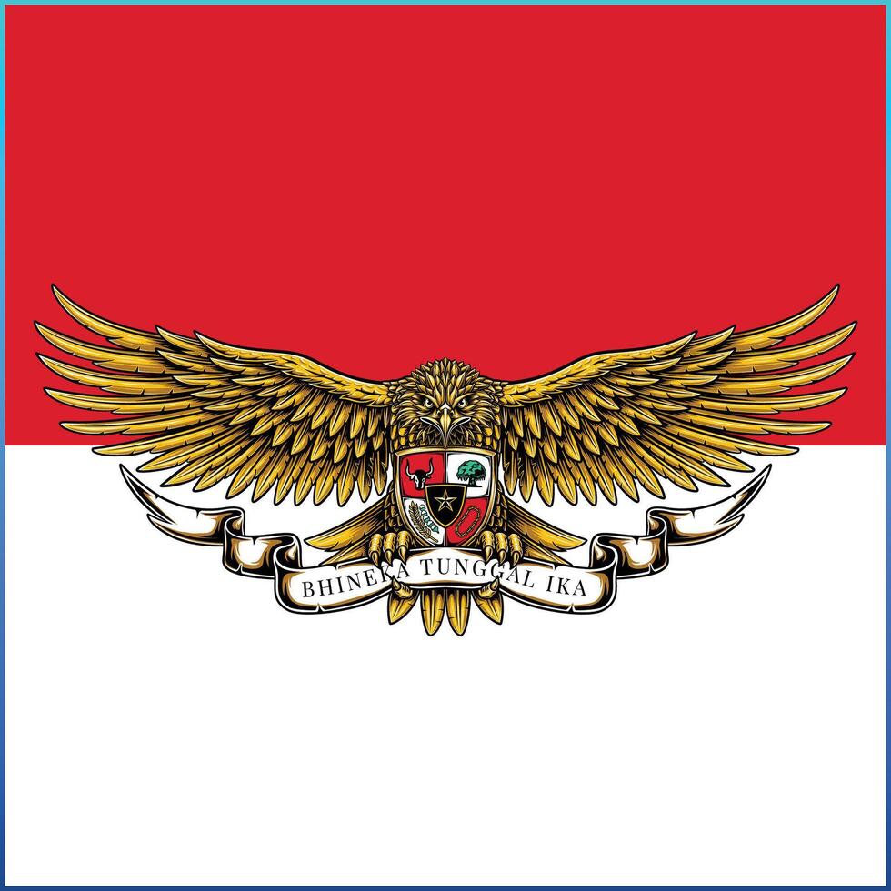 illustration of indonesia symbol garuda vector