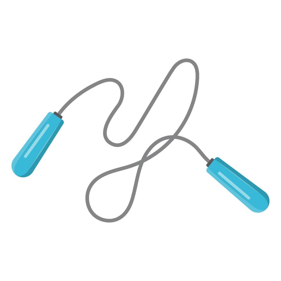 Jumping rope icon in flat style. Gymnastic equipment illustration on isolated background. Training instrument sign business concept. vector