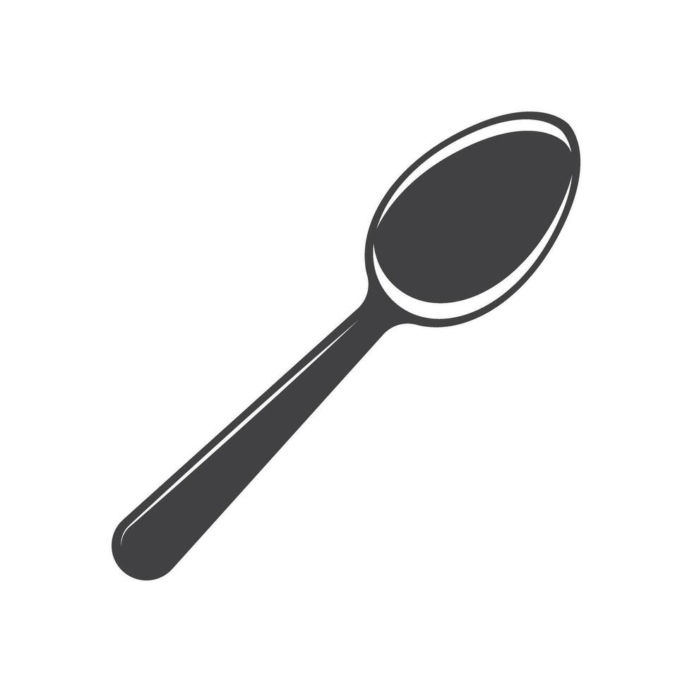 Spoon icon in flat style. Teaspoon illustration on isolated background. Tablespoon sign business concept. vector