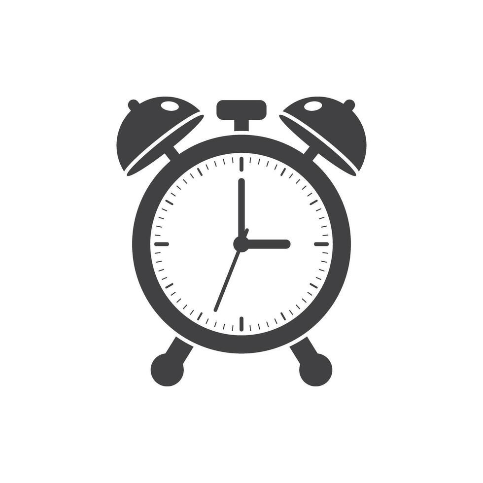 Clock icon in flat style. Round watch illustration on isolated background. Timer sign business concept. vector