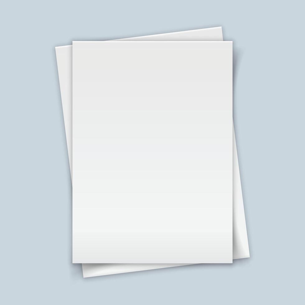 White sheet of paper in flat style. Empty paper note illustration on isolated background. Blank document sign business concept. vector