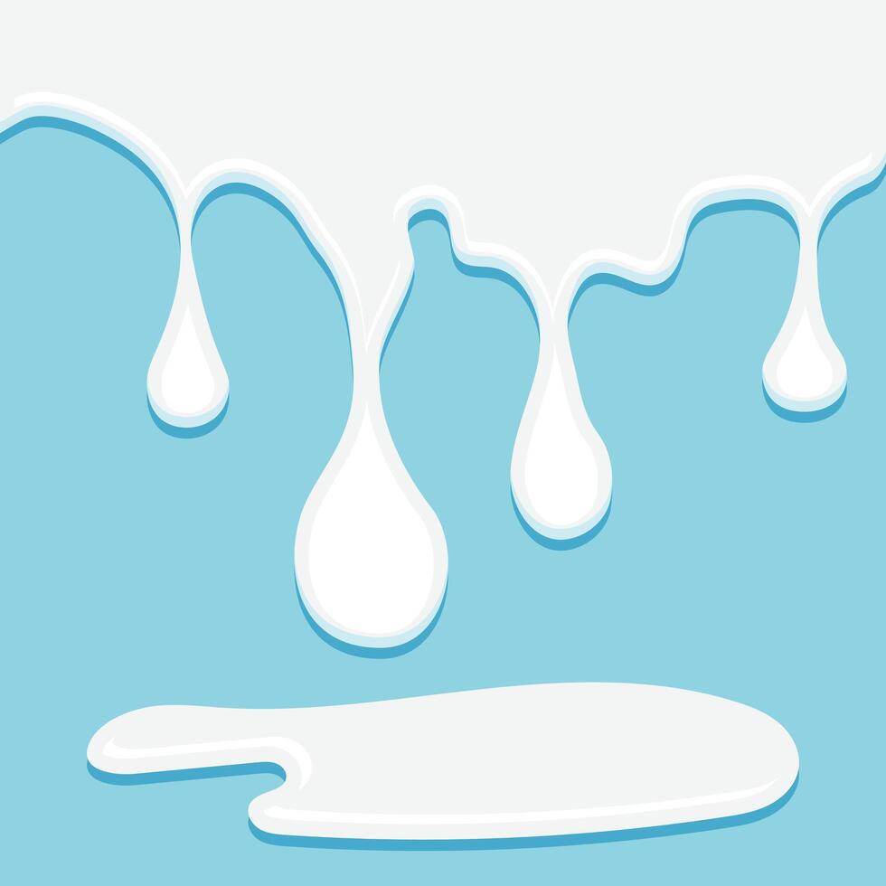 Milk, water blot icon in flat style. Yogurt or cream illustration on isolated background. Liquid splash sign business concept. vector
