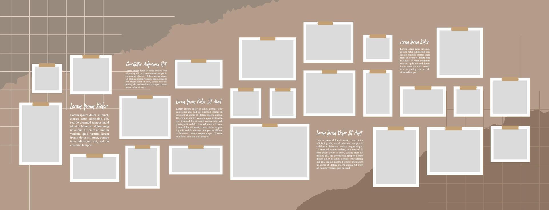 Picture Photo collage theme vector