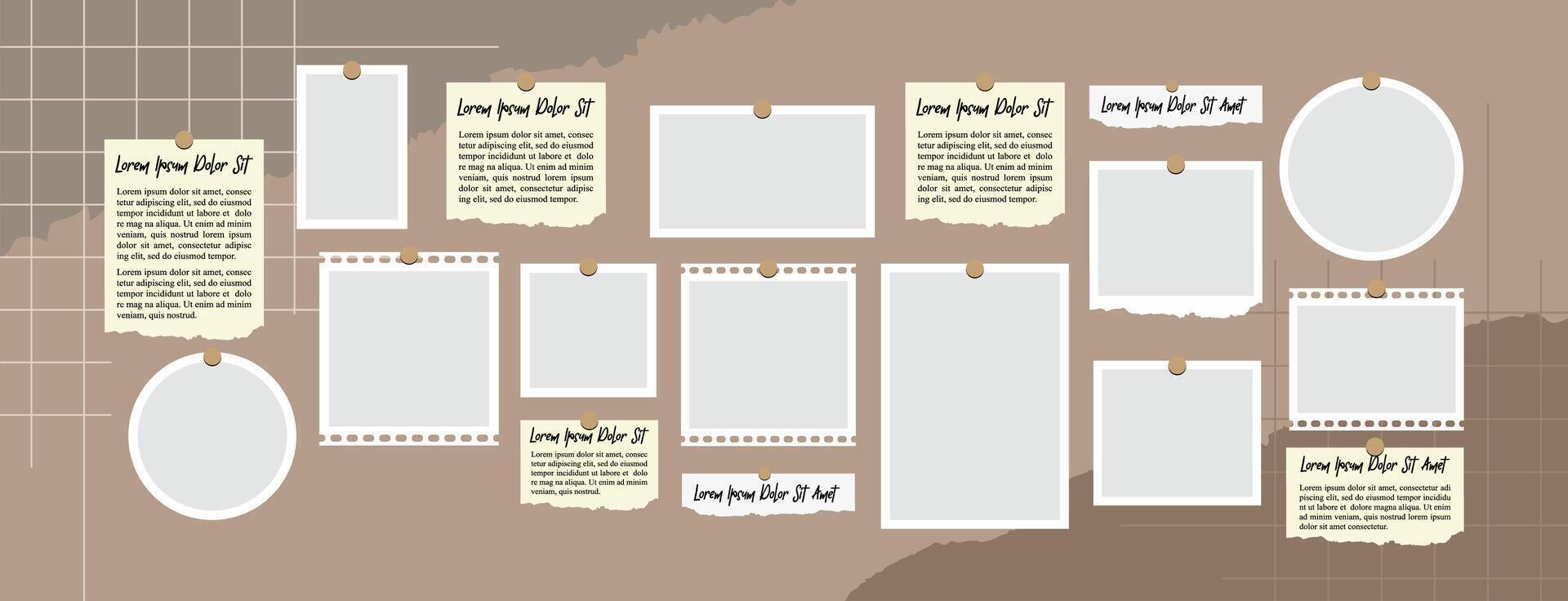 Creative Pictures or photos frame collage vector