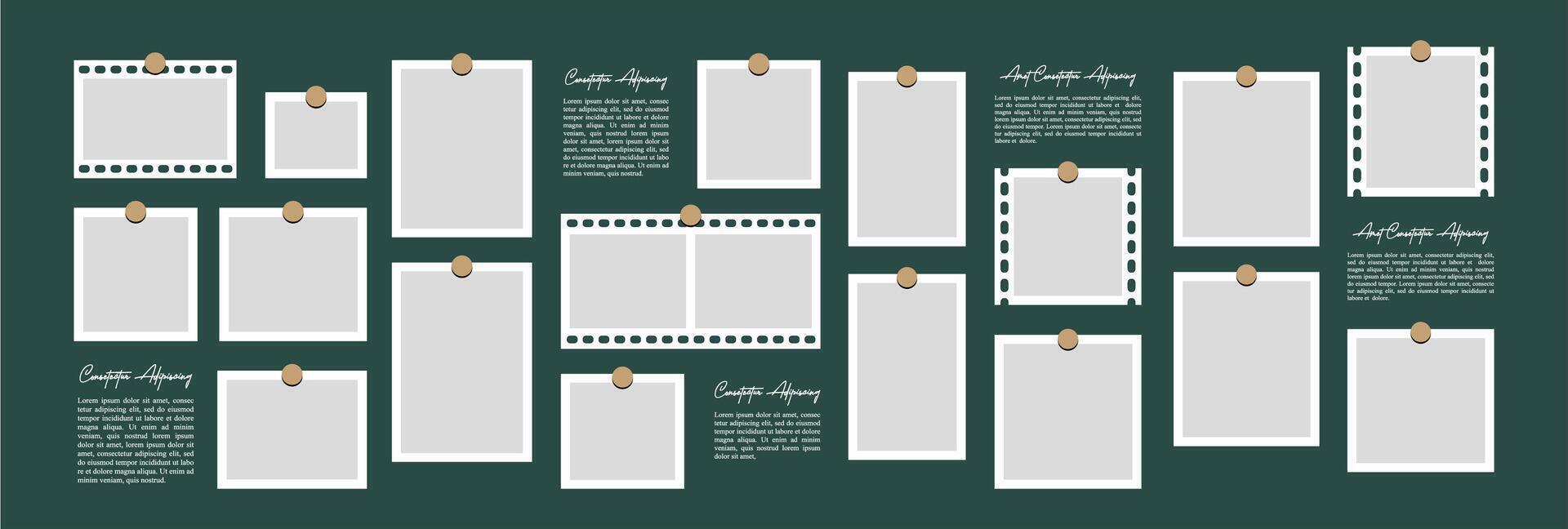 Creative Template Collage Frames for photo vector