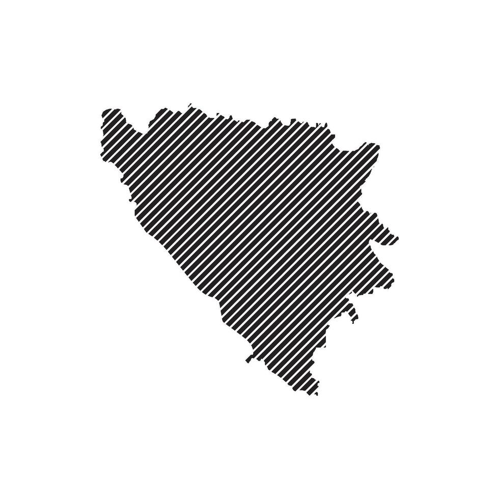 Bosnia Herzegovina Map Icon vector