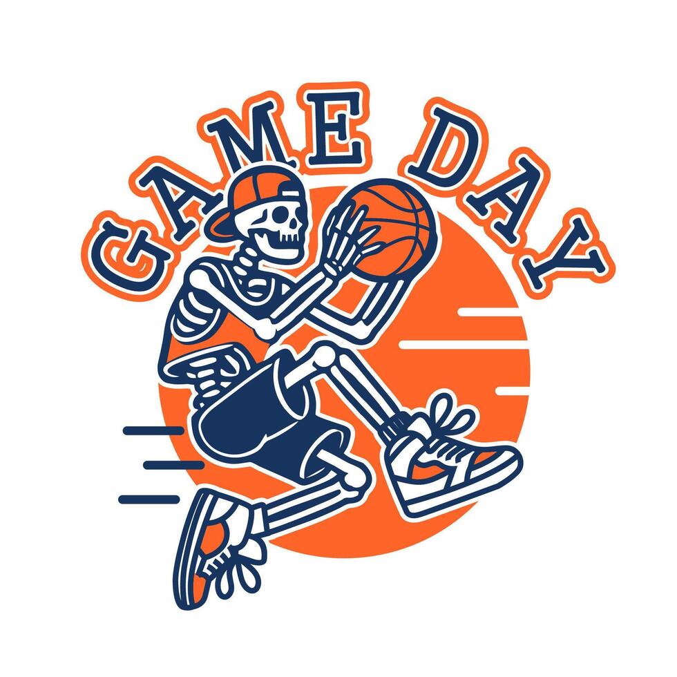 Game Day Basketball T-Shirt Design vector