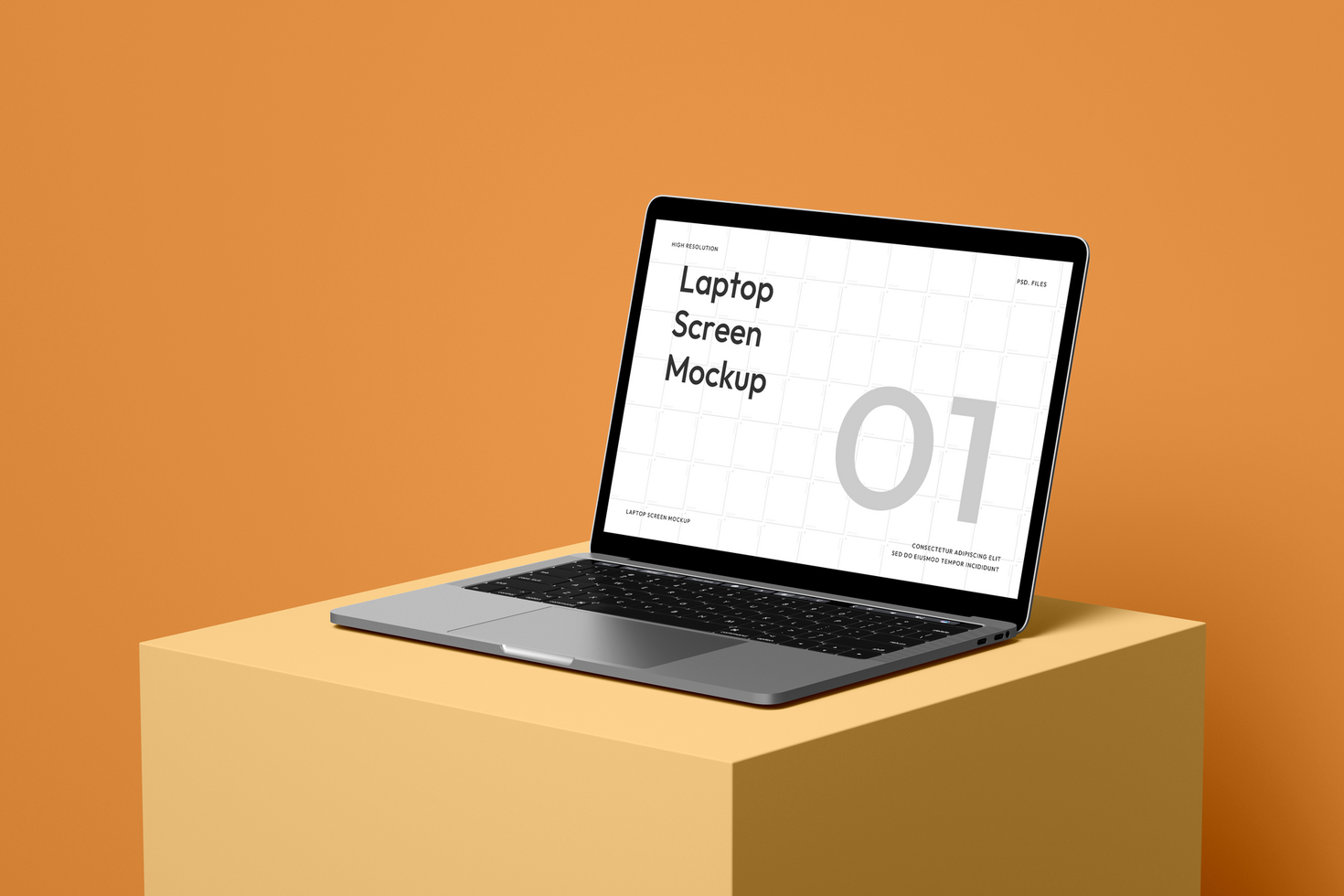 Laptop Screen Website Mockup psd