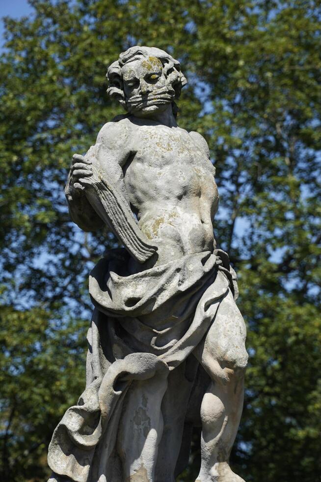 Walbrzych, Poland - August 12th, 2024 - Sculpture at Ksiaz Castle photo