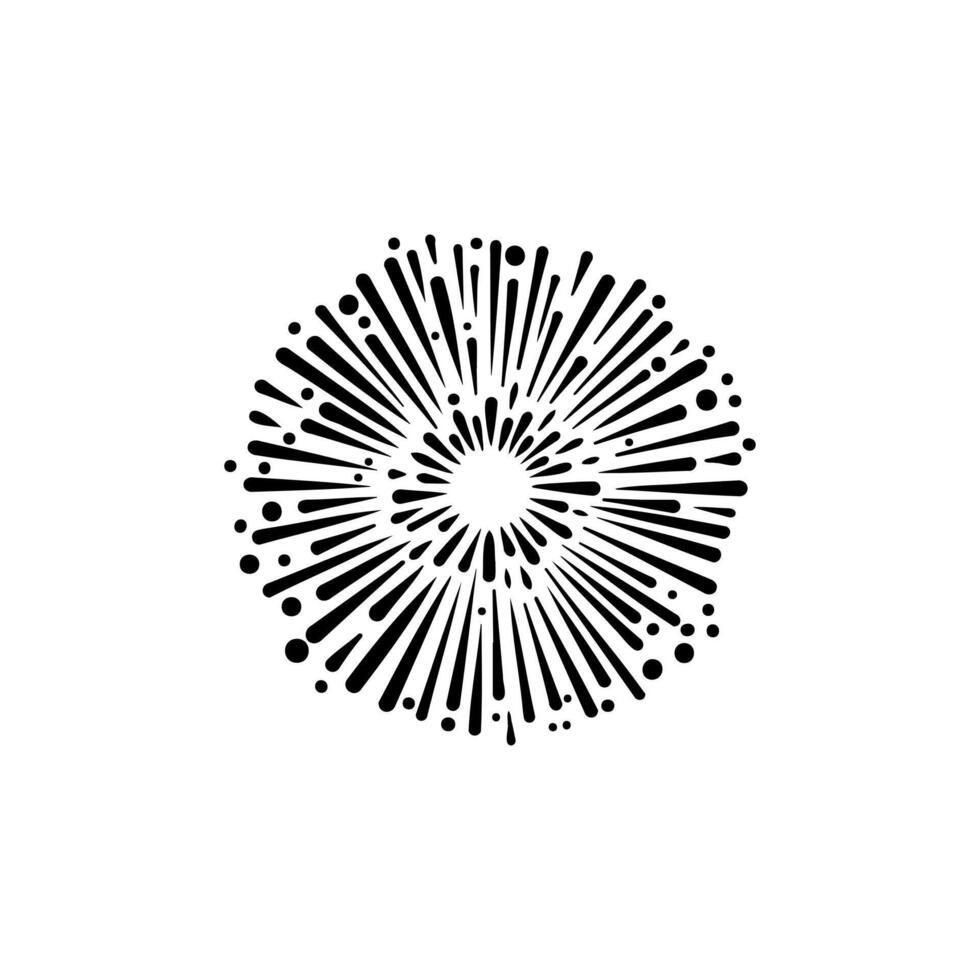 simple fireworks illustration on a white background vector