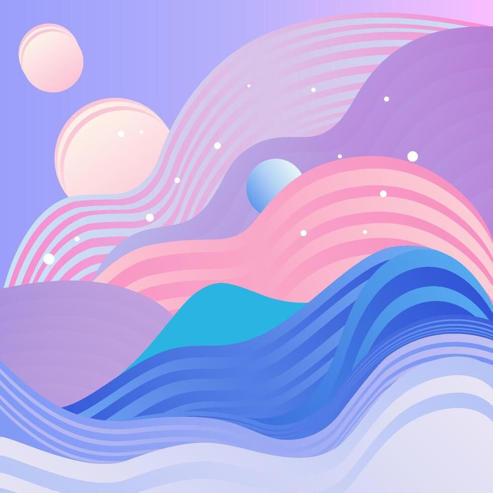 Soft Flowing Pastel Gradient Shapes vector
