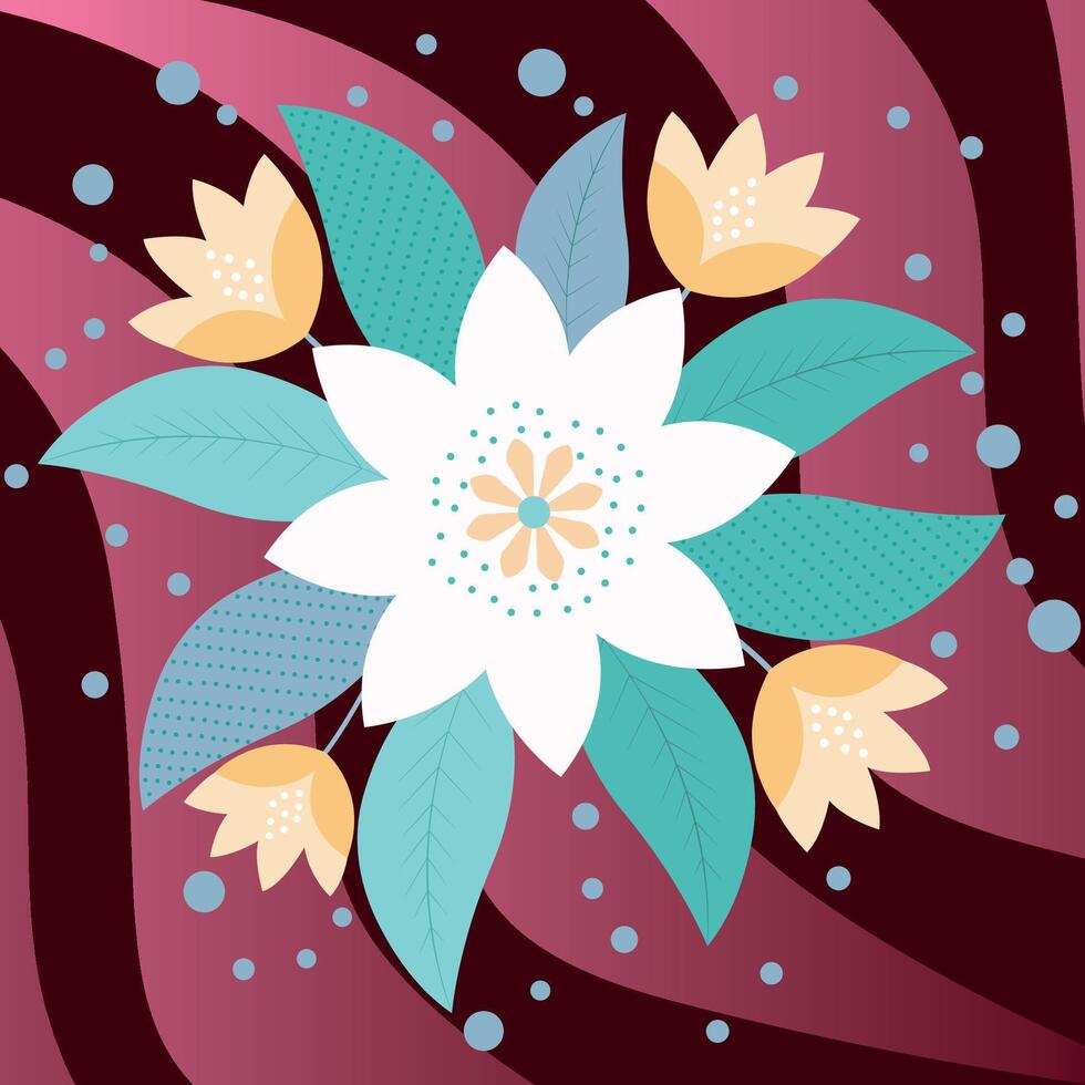 Modern Abstract Floral Pattern Design vector