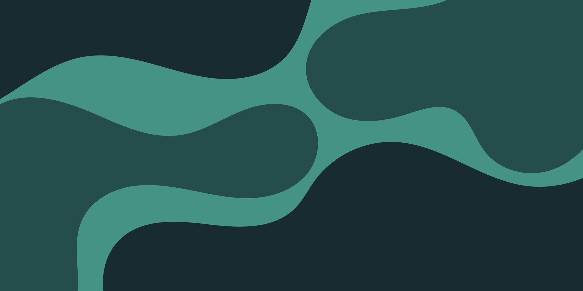 a dark green and black background with waves vector