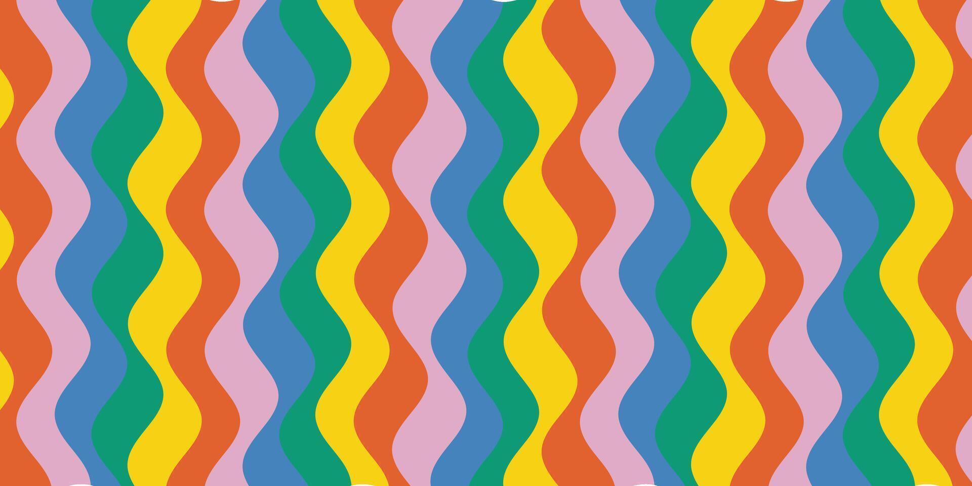 a colorful pattern background with wavy lines vector