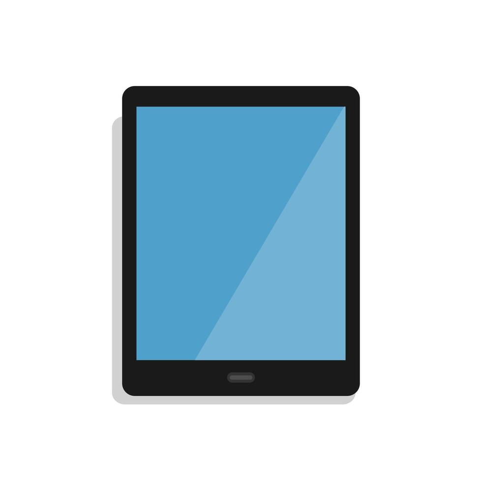 tablet computer mockup icon flat design illustration on white background vector