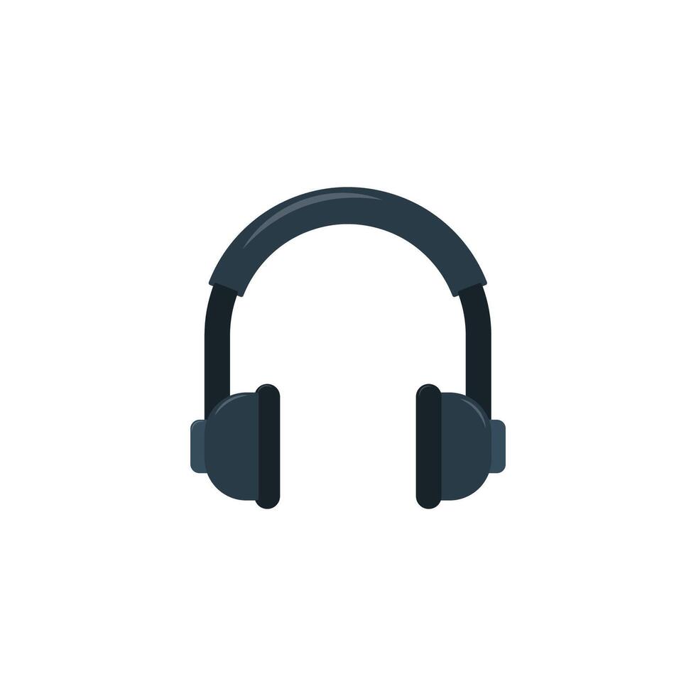 headphones icon flat design isolated on white background vector