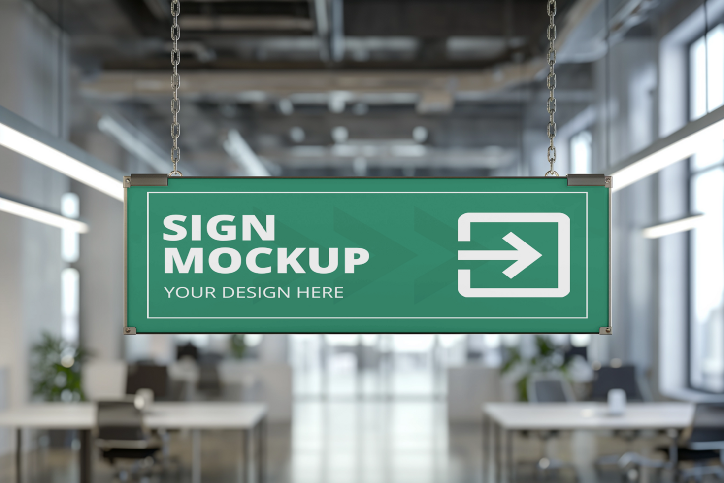 Office Sign Mockup psd