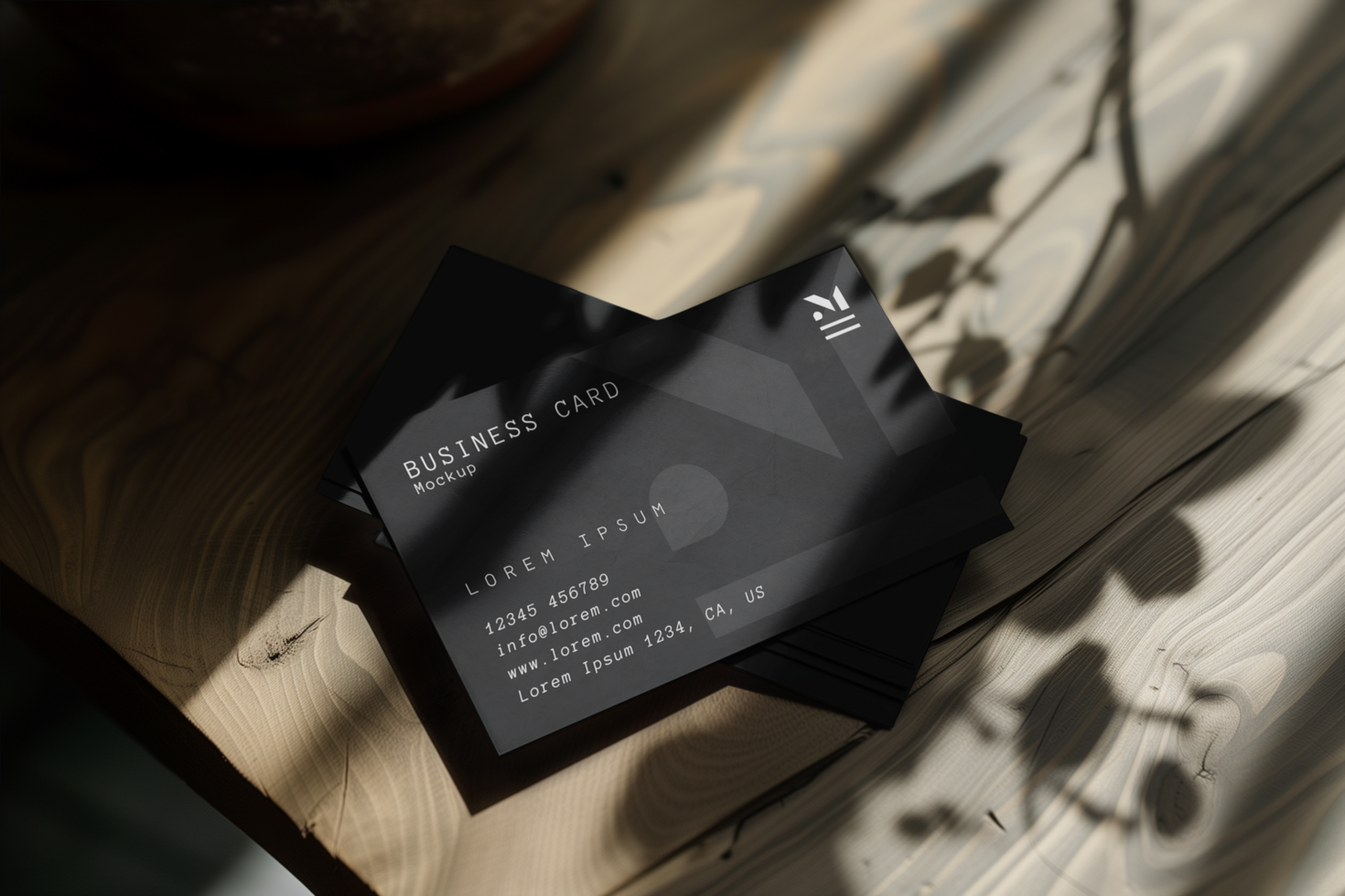 Black Business Card Mockup psd
