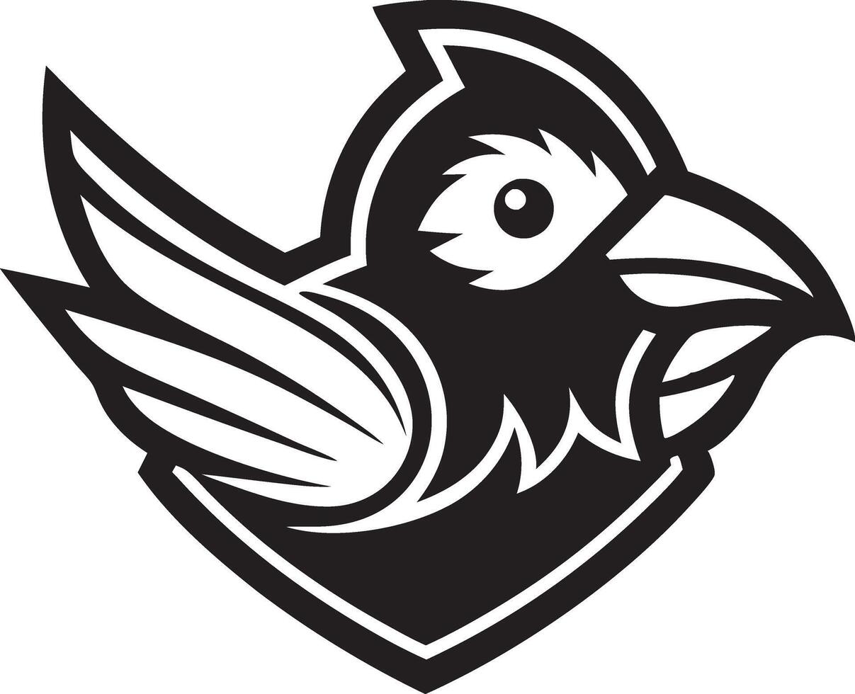 a black and white bird logo on a white background vector