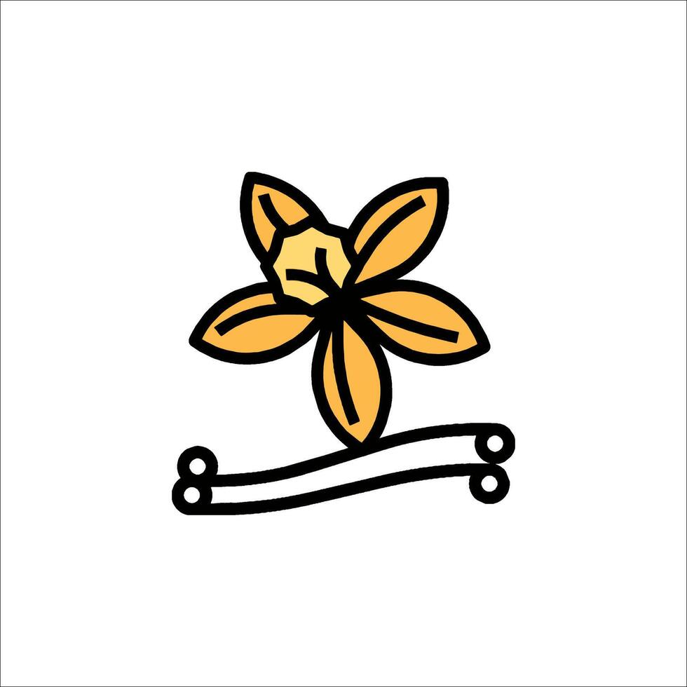A flower with a ribbon on it vector