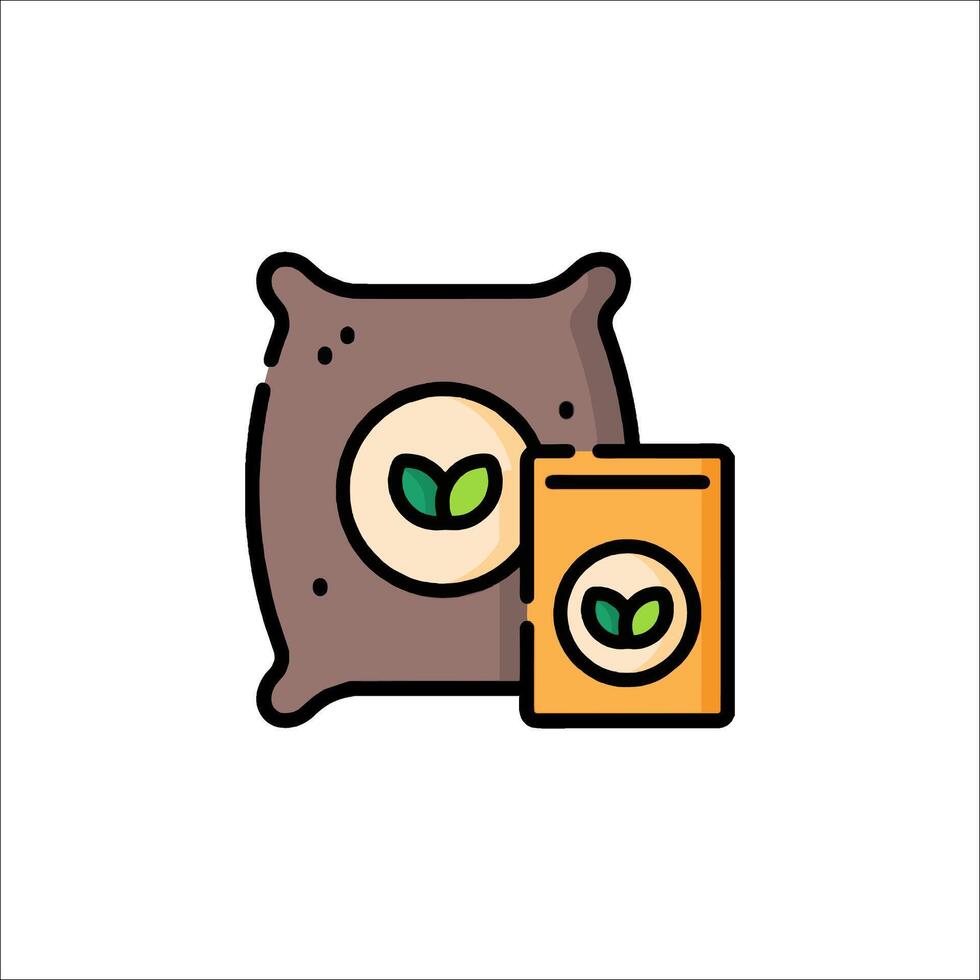 A bag of coffee beans and a bag of tea vector