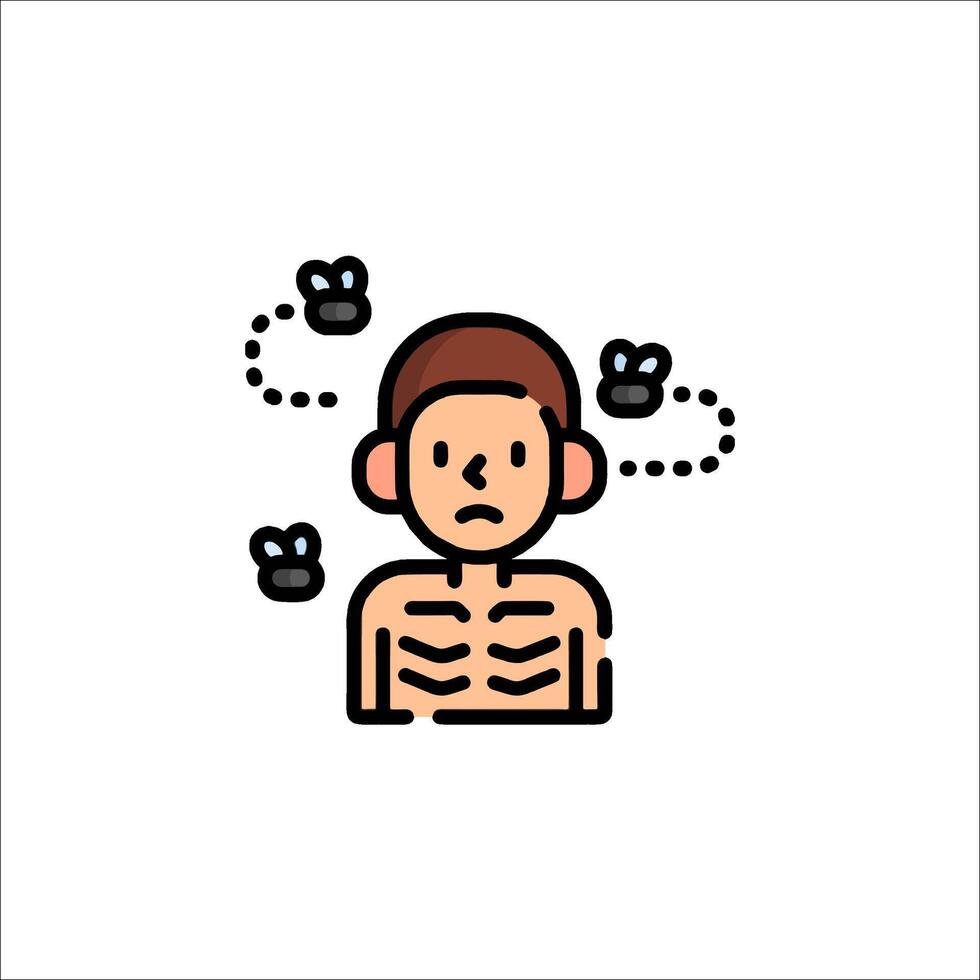 A man with a brain tumor icon vector