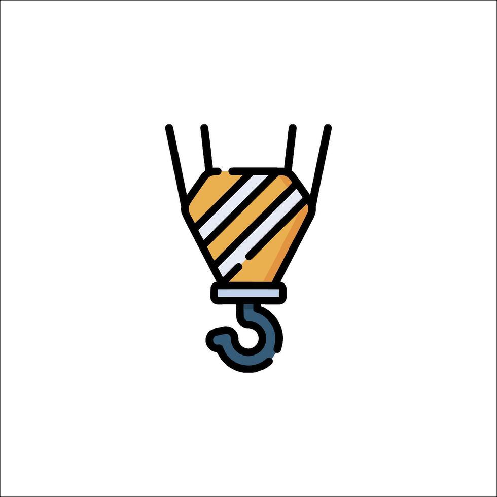 A crane with a hook on it vector