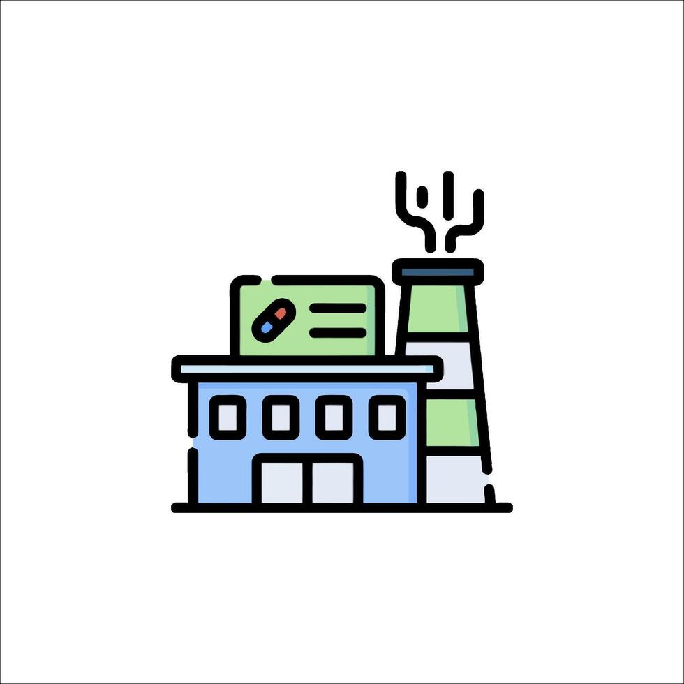 Factory factory icon line icon illustration vector