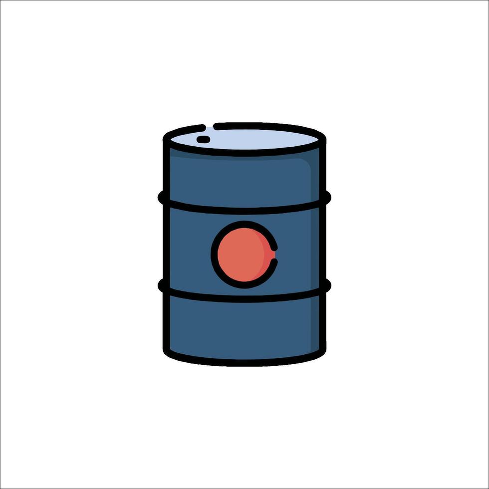 A barrel with a red dot on it vector