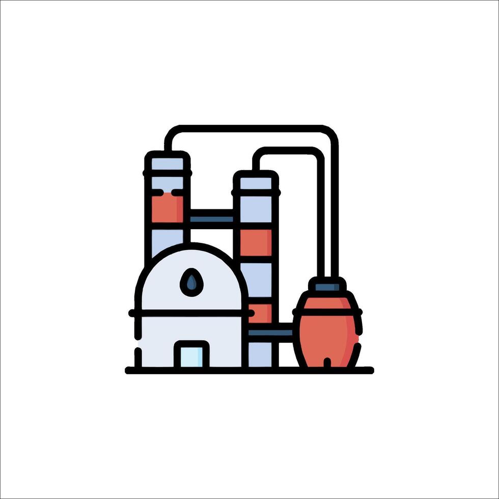 A factory with pipes and pipes vector