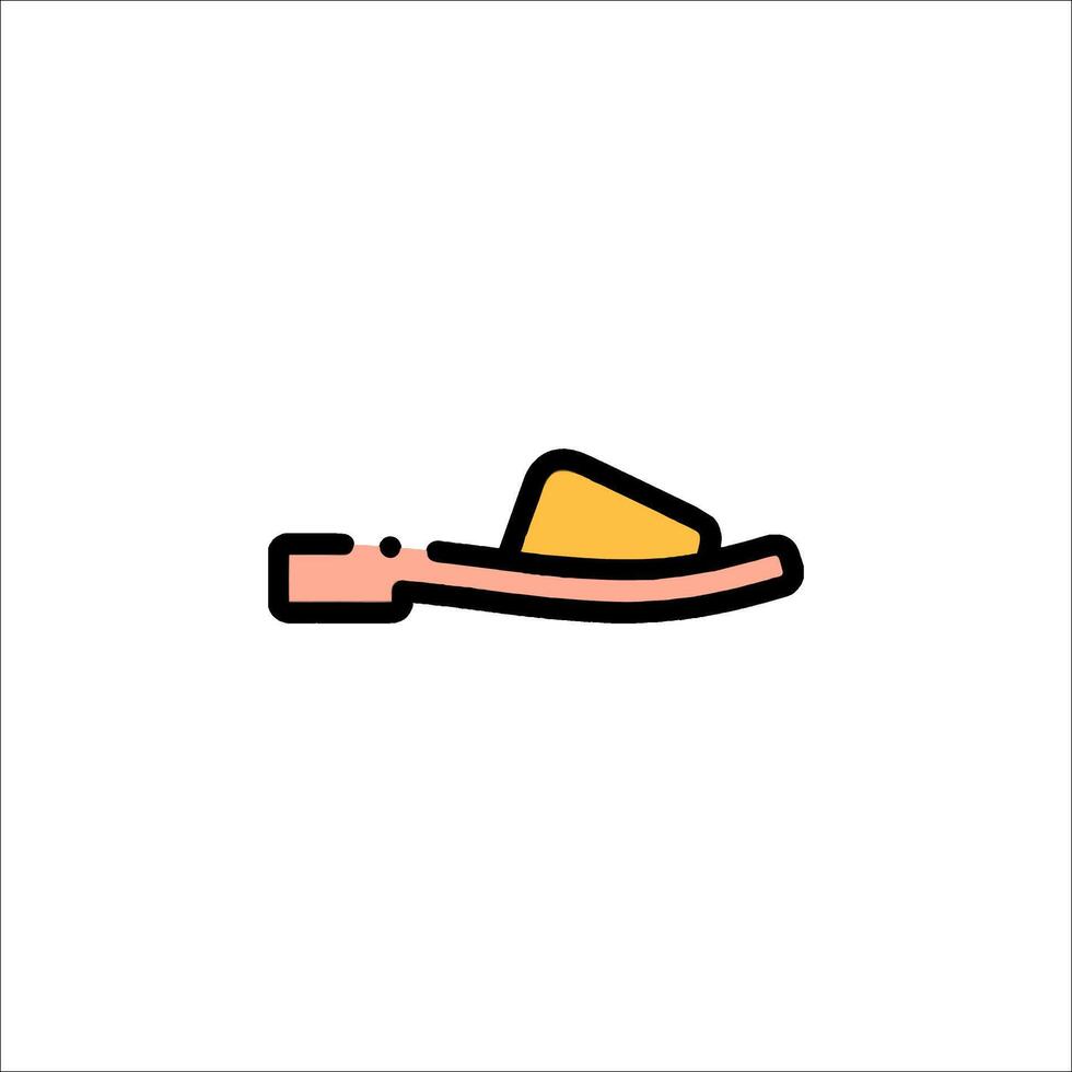A shoe with a piece of bread on it vector