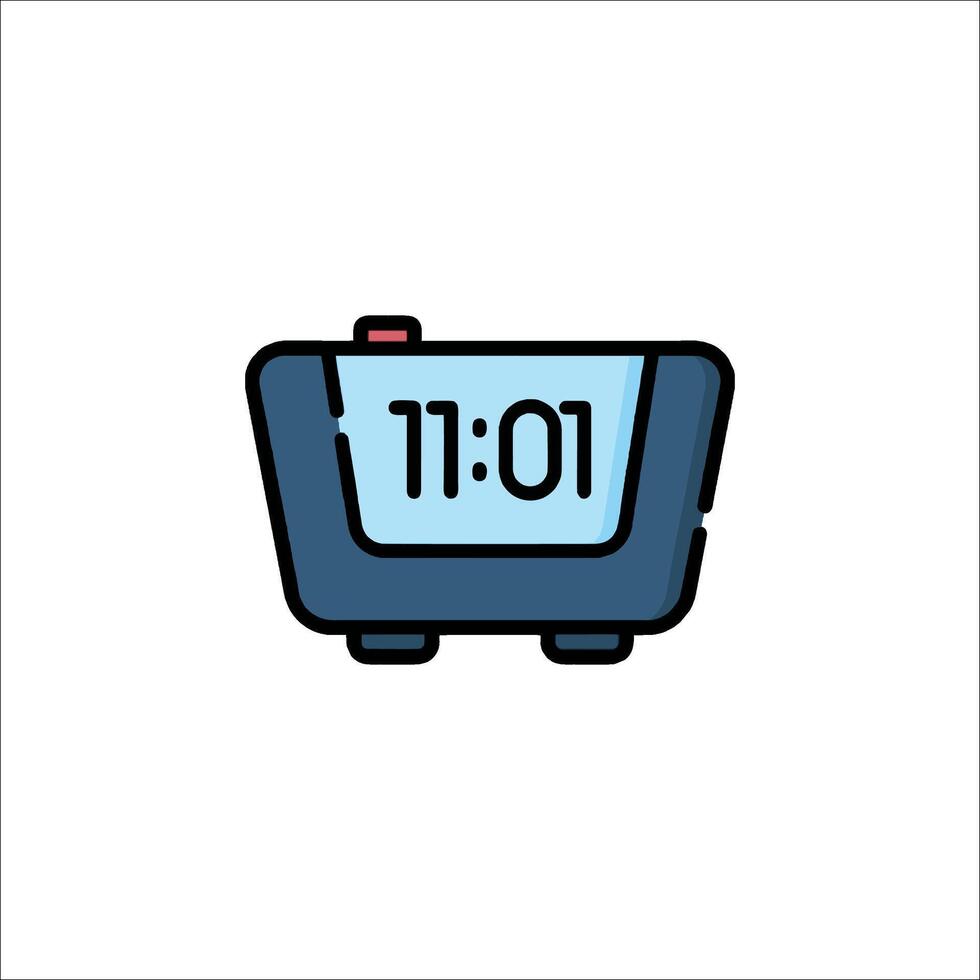 An alarm clock icon on a white background vector