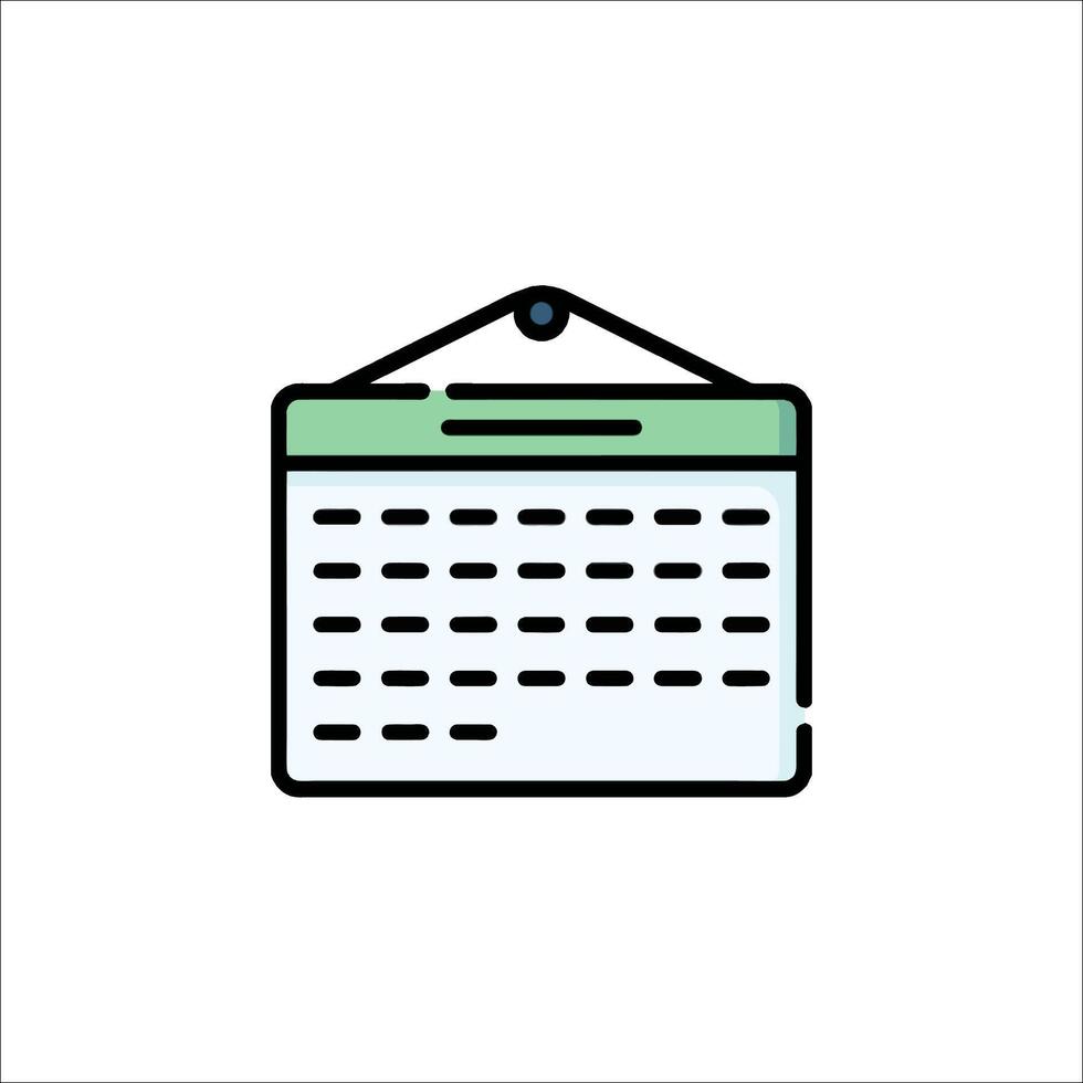 A calendar icon on a white background vector