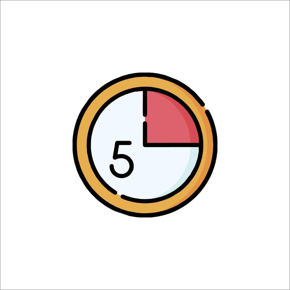 Five minutes icon, illustration vector