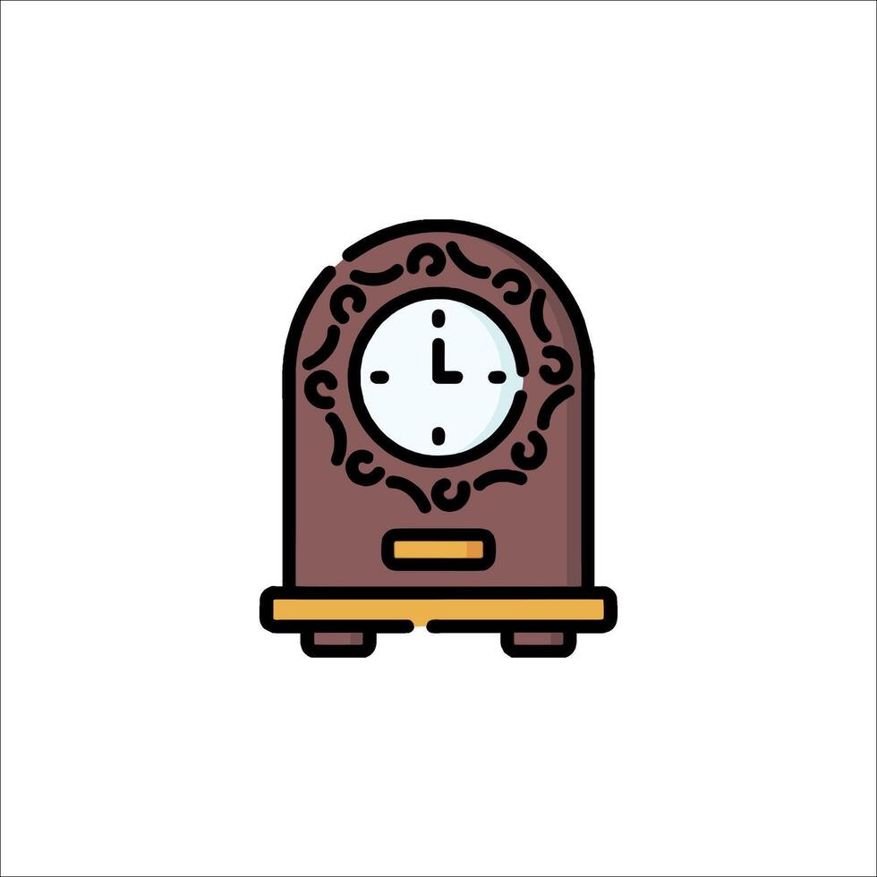 An old clock icon on a white background vector