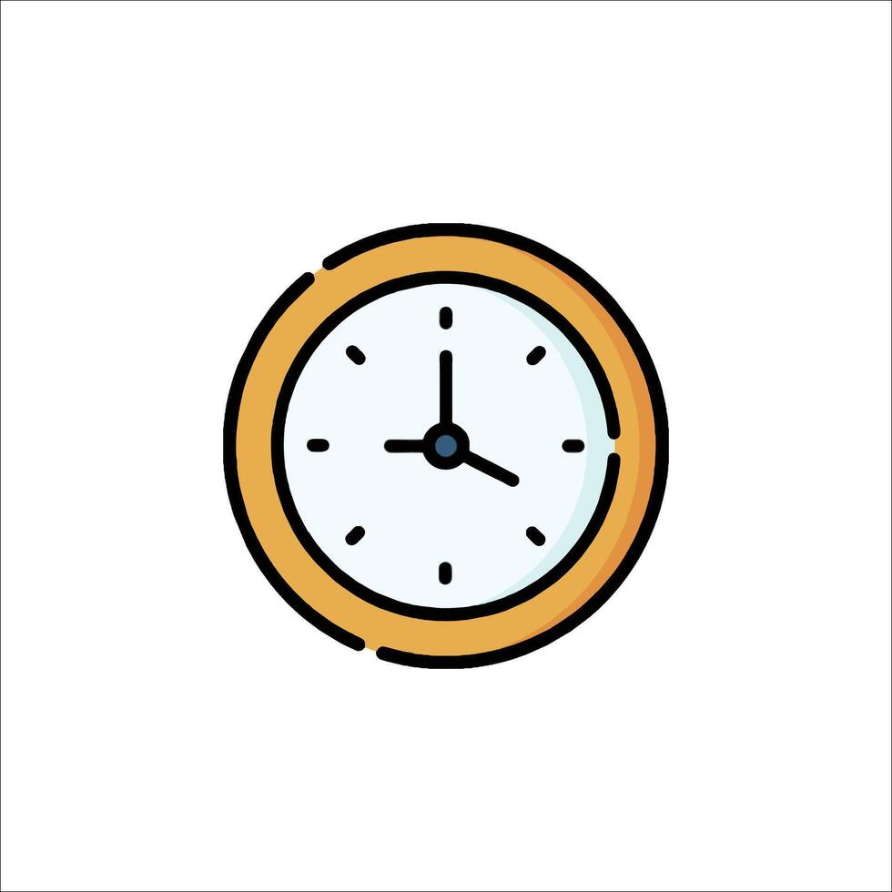 A clock icon on a white background vector