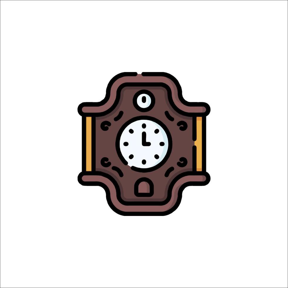 A watch on a white background with a brown face vector